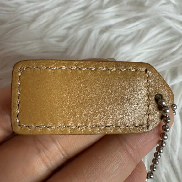 1.5" y2k COACH Vintage Fob Bag Charm Hang tag Hangtag - Picture 2 of 2